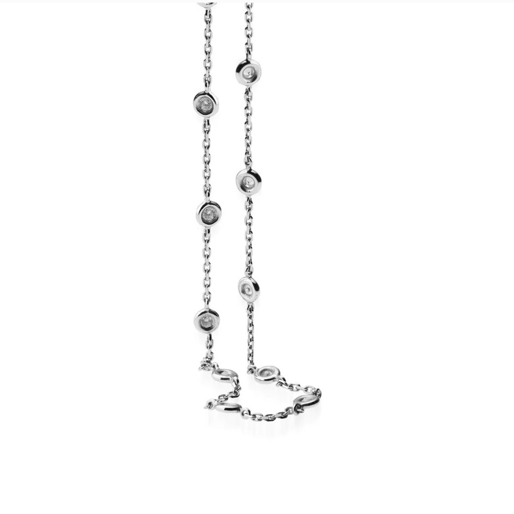 John Atencio diamond station necklace in 14kt WG with (39) diamonds